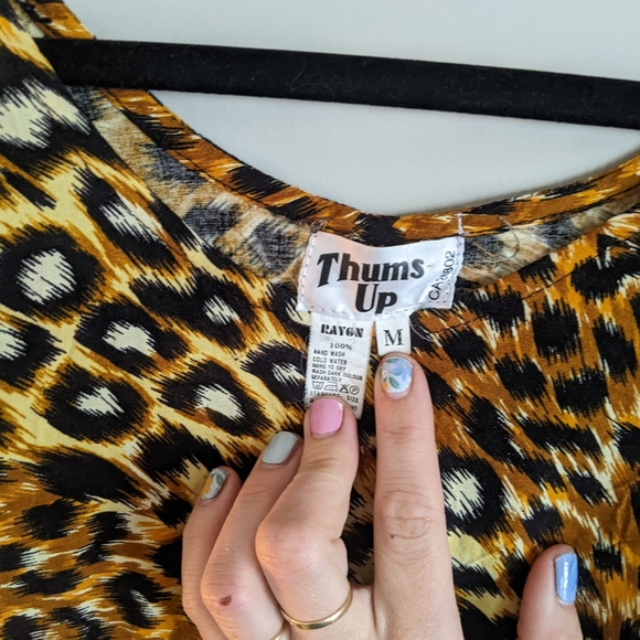 Animal Print Vintage Midi Summer Dress - Picture 2 of 3